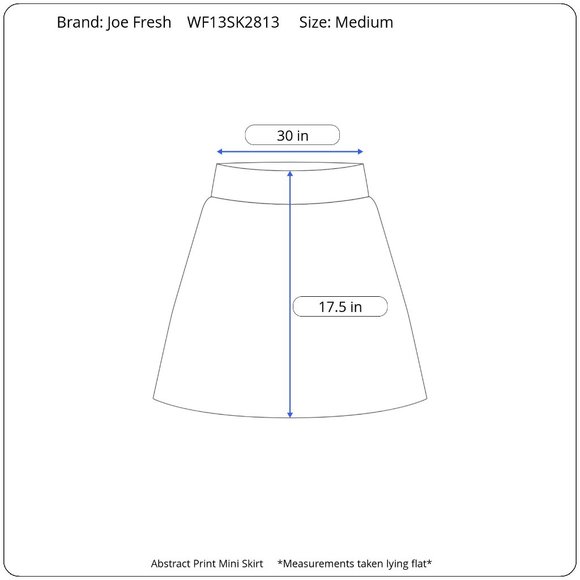 Joe Fresh NWT Women's Abstract Print Mini Skirt Medium WF13SK2813 - Picture 11 of 11